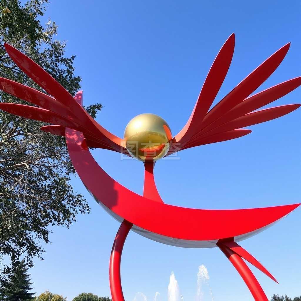 戶外陳美藝術(shù)景觀雕塑 創(chuàng)意不銹鋼景觀擺件